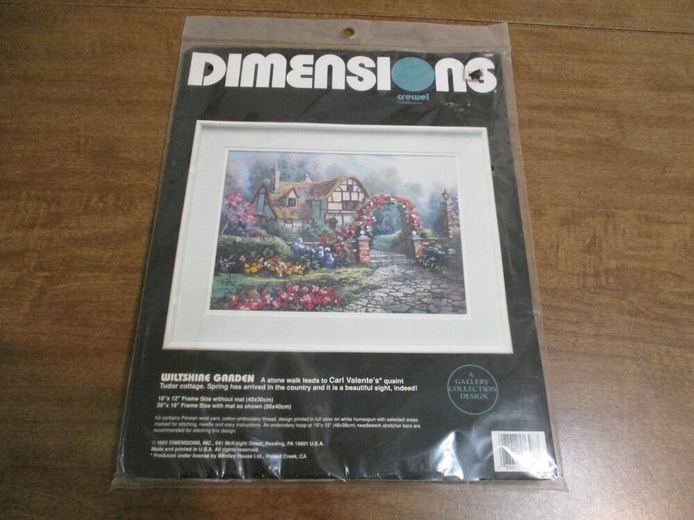 DIMENSIONS CREWEL STITCH KIT WILTSHIRE GARDEN